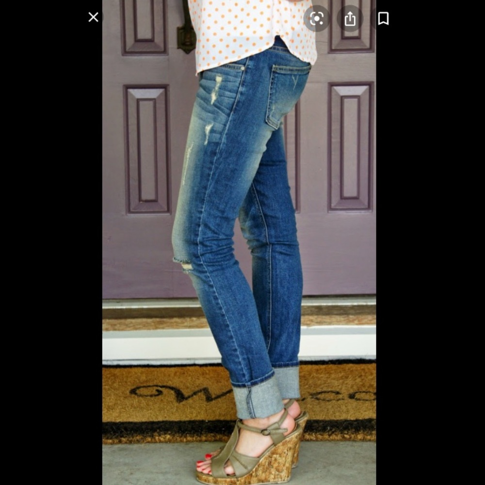 Just Black distressed skinny jeans